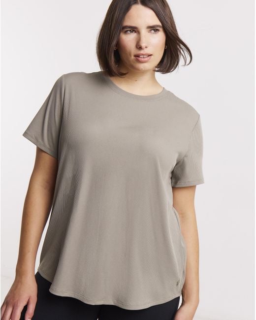 Skechers Gray Go Walk Luxe Rib T-Shirt