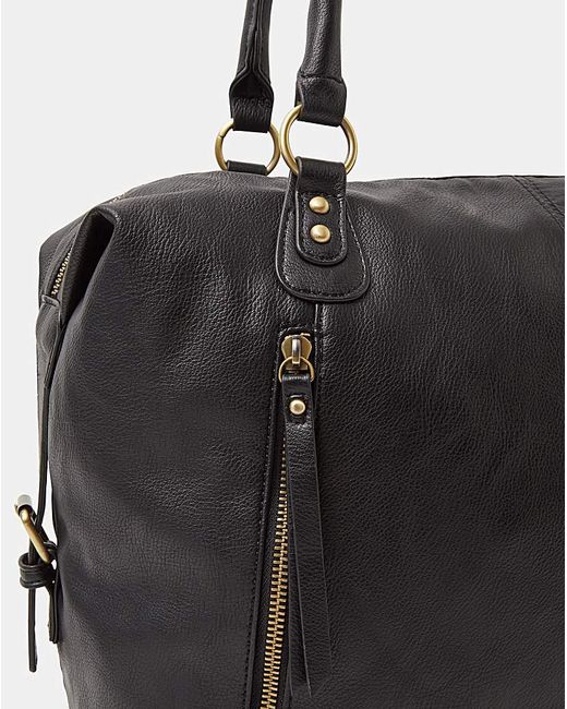 Accessorize Black Double Zip Shoulder Bag