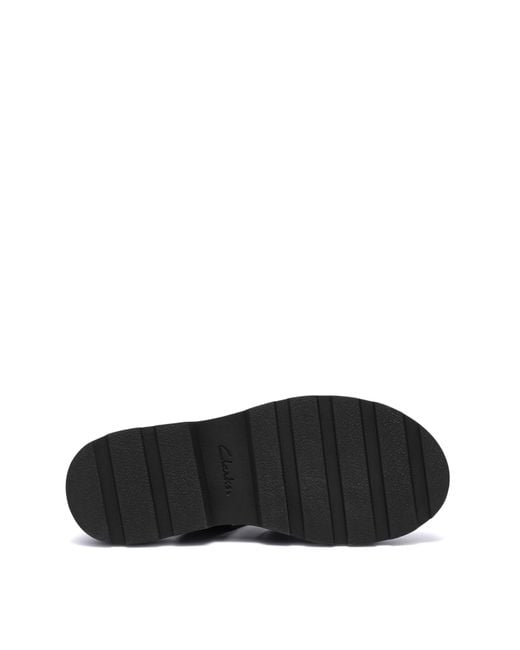 Clarks Black Arwell Leather Sandal E Fit