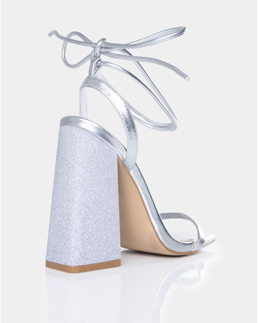 Public Desire White Dancefloor Wide E Fit