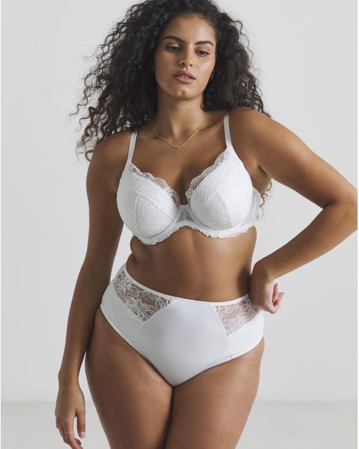 Pretty Secrets White Ella Plunge Wired Bra
