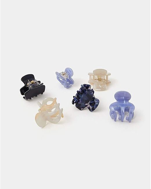 Accessorize White 6-Pack Mini Claw Clips