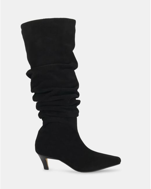 Dune Black Knee-High Boots Standard Fit