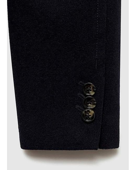Mango Blue Double Breasted Wool Coat