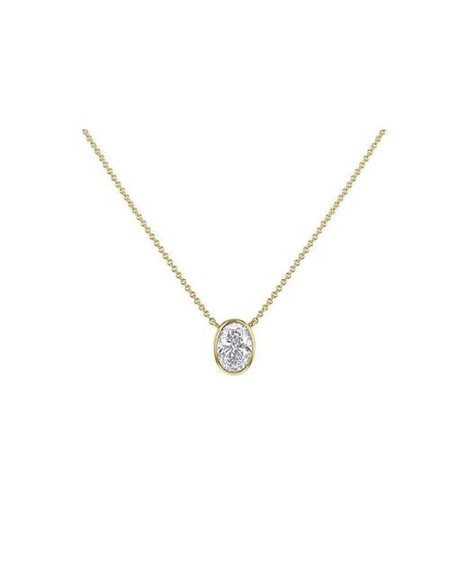 iJewel Metallic 9Ct Lab Diamond 1Ct Necklace