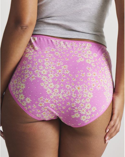 Pretty Secrets Pink 6 Pack Full Brief Knickers