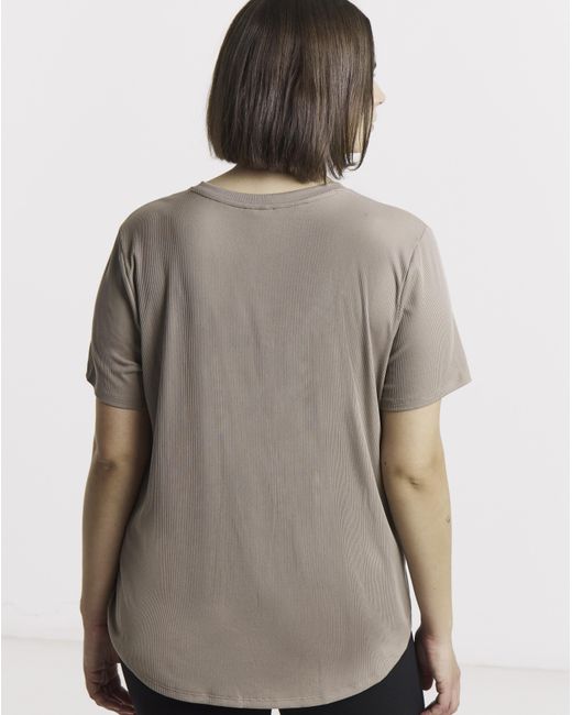 Skechers Gray Go Walk Luxe Rib T-Shirt