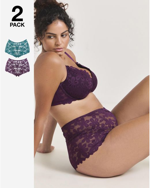 Pretty Secrets Blue 2 Pack Daisy Lace Shorts