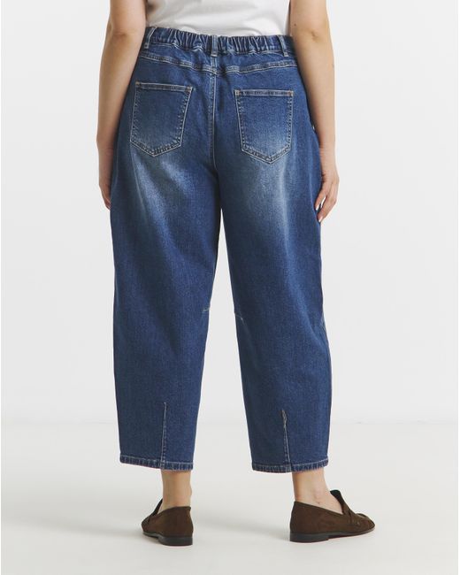 Simply Be Blue Cropped Tapered Jeans