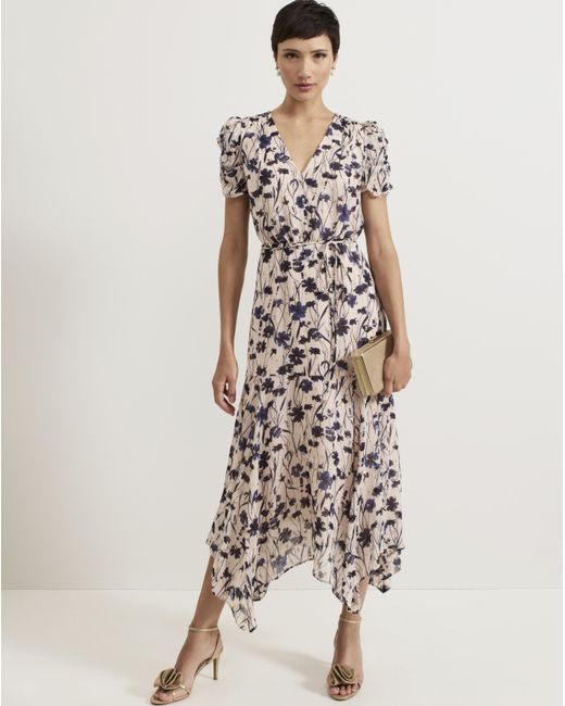 Phase Eight White Filcoupe Floral Dress