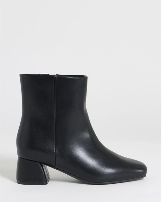JD Williams White Block Heel Ankle Boots E Fit