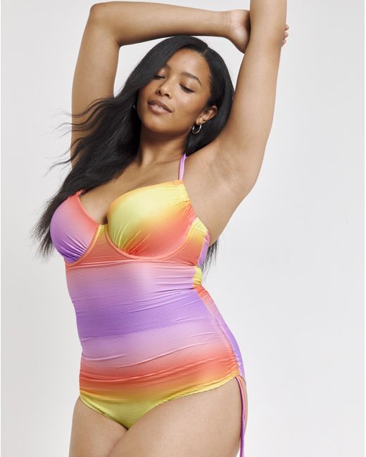 Simply Be Pink Halterneck Swimsuit