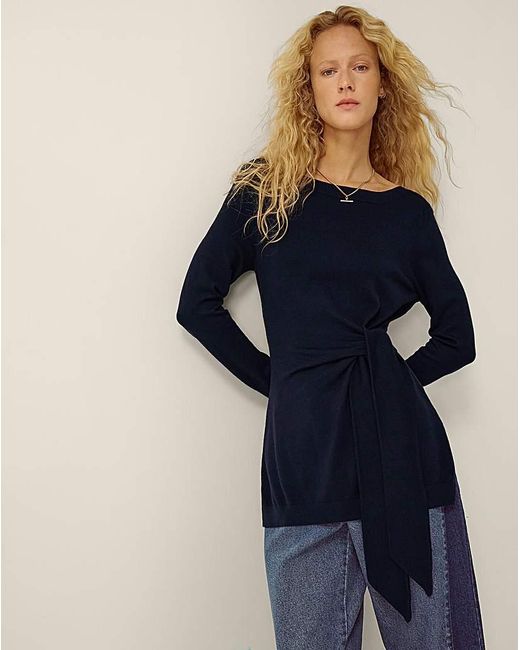 Monsoon Blue Tina Tie Side Jumper