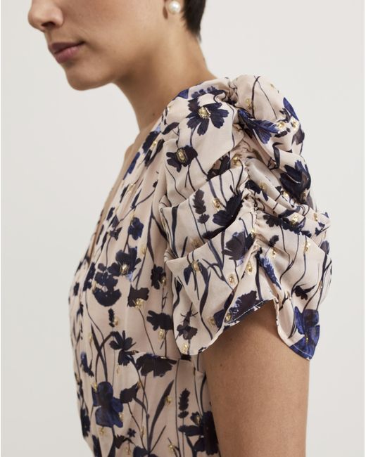 Phase Eight White Filcoupe Floral Dress