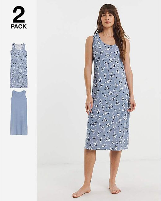 JD Williams Blue Value 2 Pack Nighties