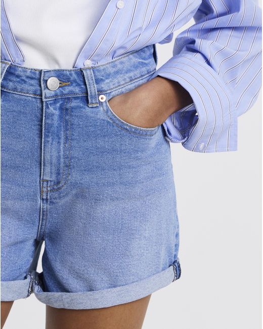 Simply Be Blue 99/1 Loose Mom Shorts