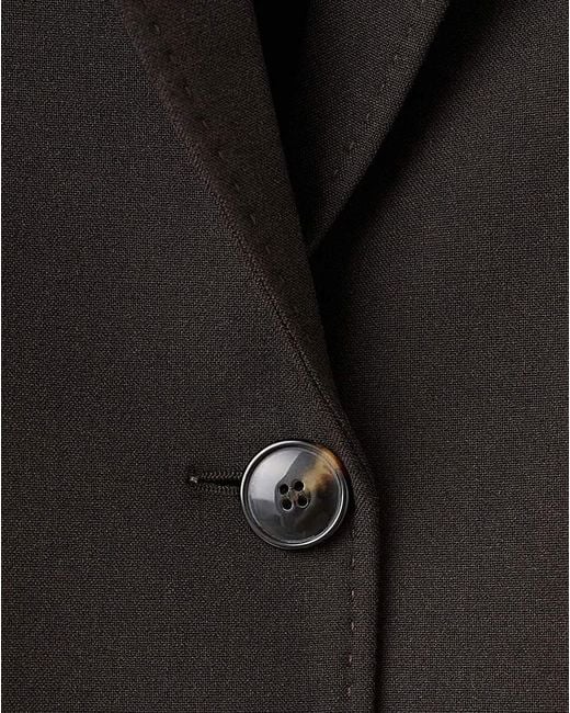 Mango Blue Straight-Fit Suit Blazer