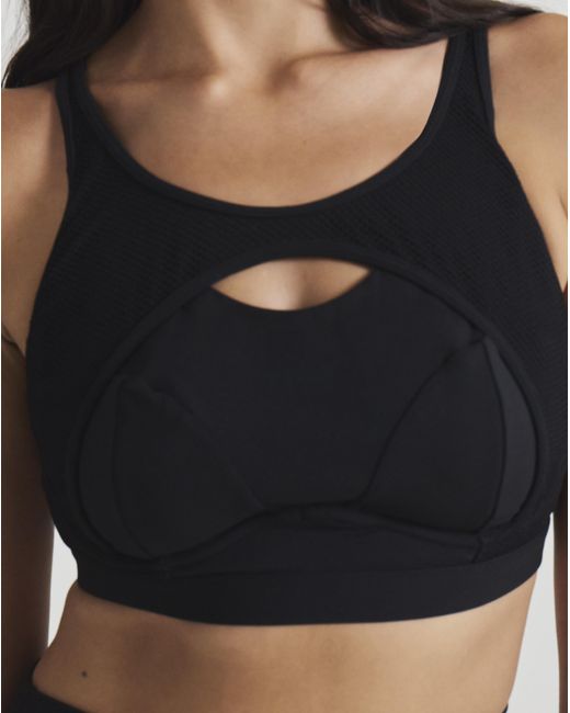 Figleaves Black Medium Support Sports Bra