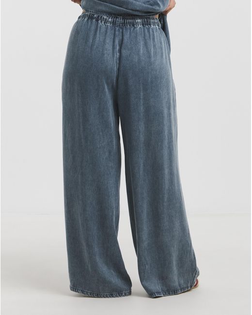 Simply Be Blue Denim Lyocell Tie Front Jean