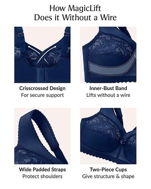 Glamorise Blue 1000 Magic Lift Bra