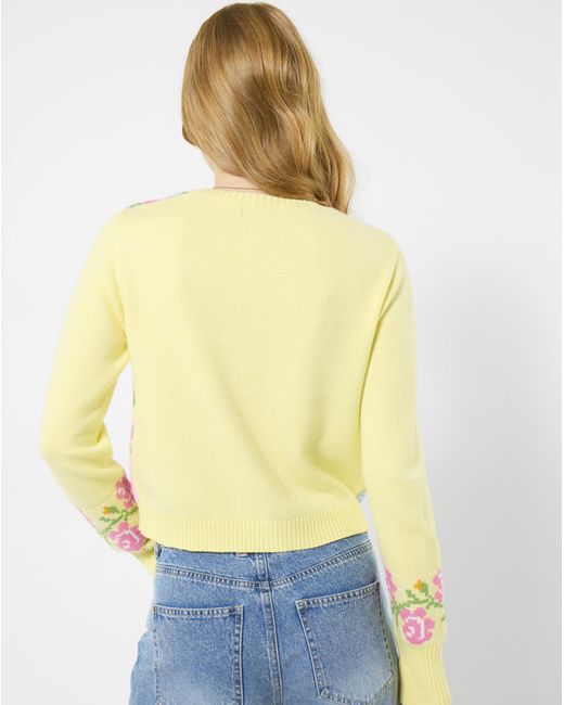 Joe Browns Blue Jb Felicity Patchwork Floral Cardigan
