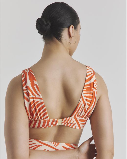 MAGISCULPT Orange Plunge Bikini Top