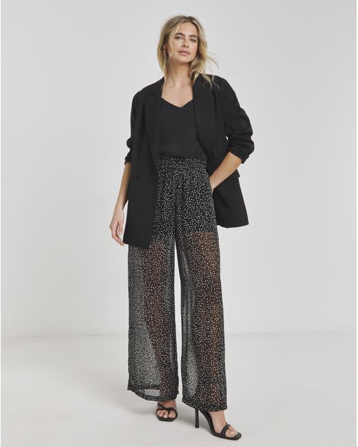 Simply Be Multicolor Wide Leg Chiffon Trousers