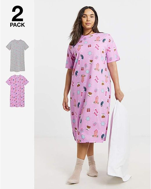 Simply Be Pink Value 2 Pack Nighties