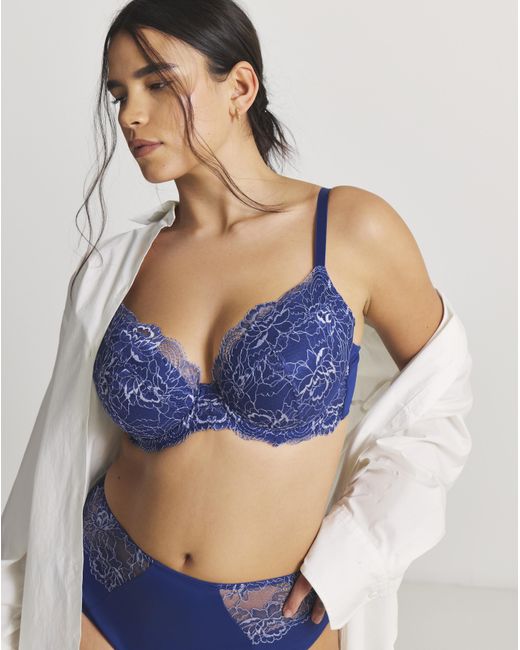 Pretty Secrets Blue Ella Plunge Wired Bra