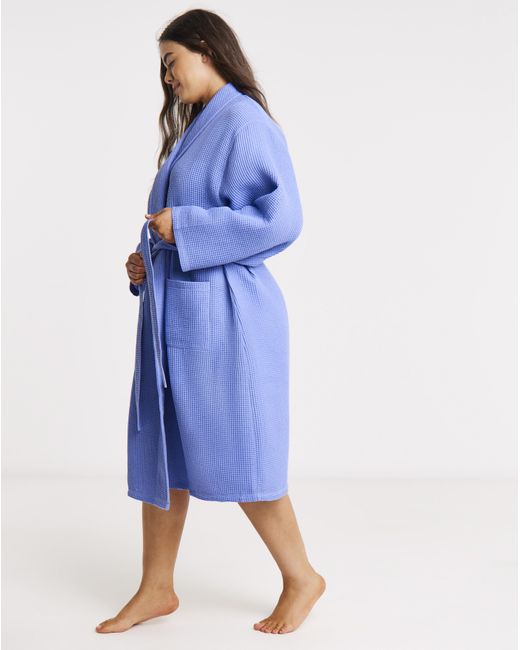 Pretty Secrets Blue Waffle Dressing Gown