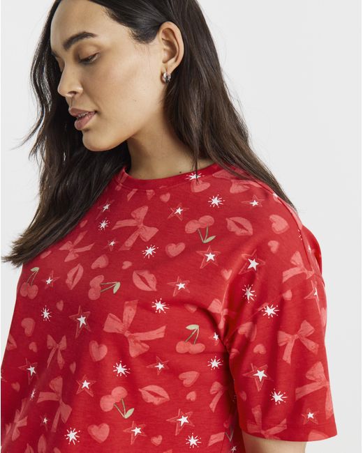 Simply Be Red Value 2 Pack Pj Set