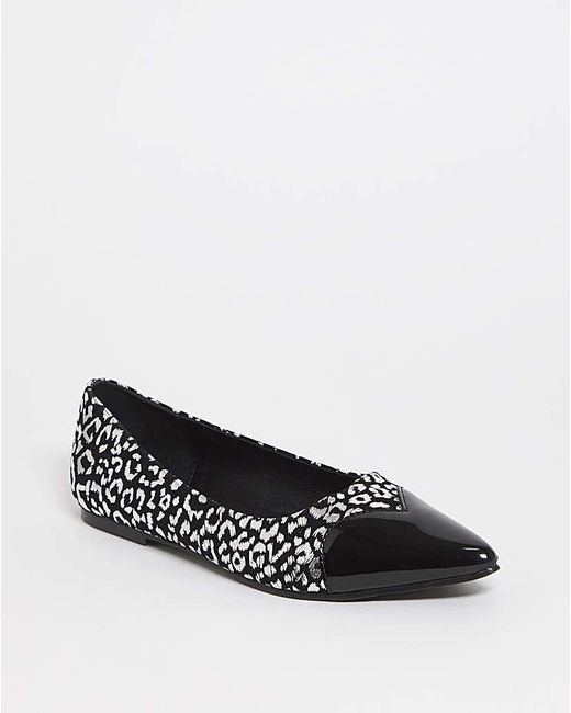 Simply Be White Heart Toe Ballerina Shoes Ex Wide Fit