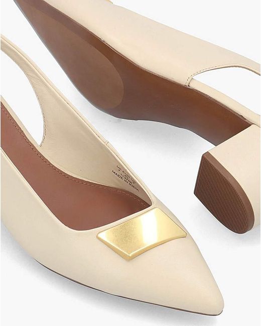 Radley White Bliss Crescent Sling Backs