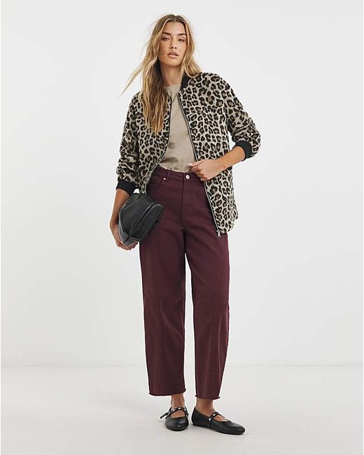 Simply Be Gray Soft Zip Bomber Jacket