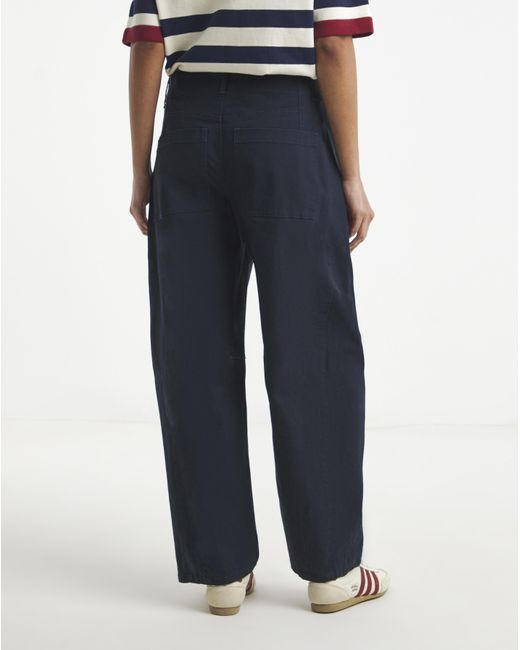 Simply Be Blue Barrel Leg Trouser