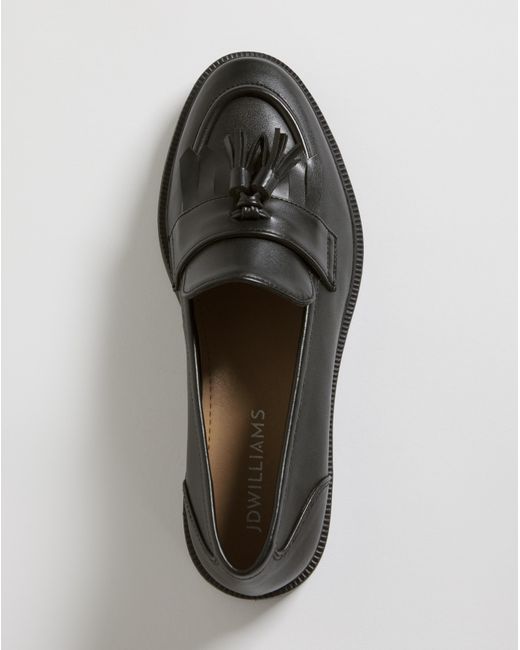 JD Williams Black Classic Tassle Loafer Eee Fit