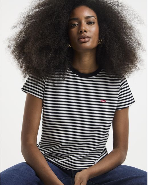 Levi's Black Perfect Tee Raita Stripe
