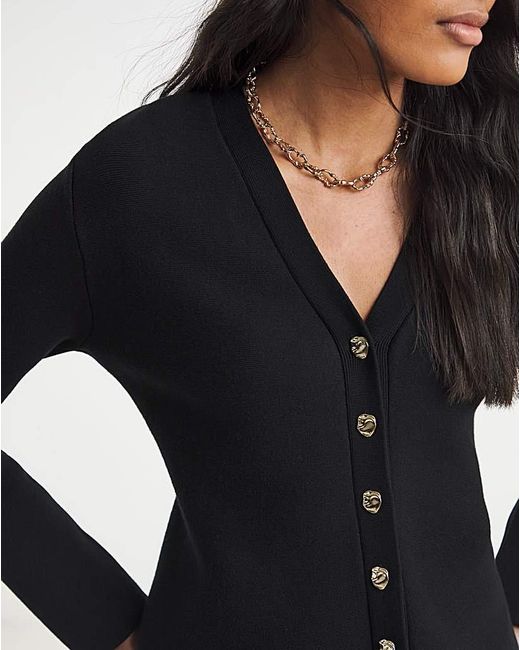 Simply Be Blue Cinched Waist Compact Cardigan