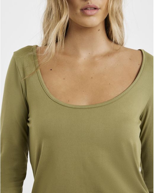 Simply Be Green 2 Pack Scoop Neck Tops