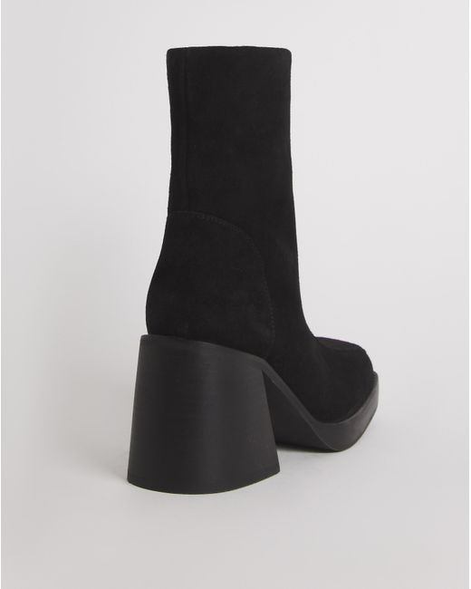 Simply Be Black Platform Ankle Boots Wide
