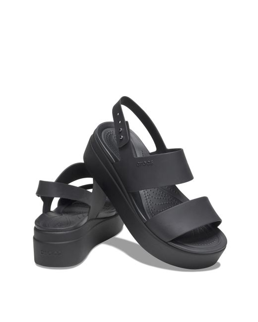 CROCSTM Blue Brooklyn Low Wedge Sandals