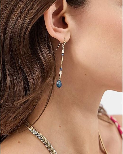 Accessorize Natural Delicate Stone Drop Earrings
