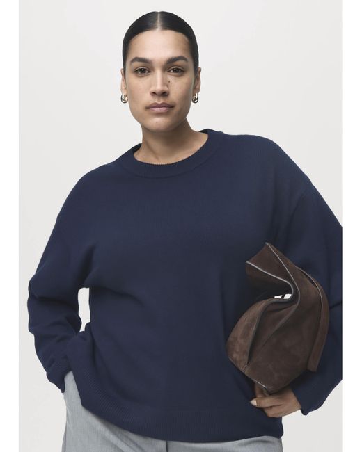 Mango Blue Crew Neck Sweater