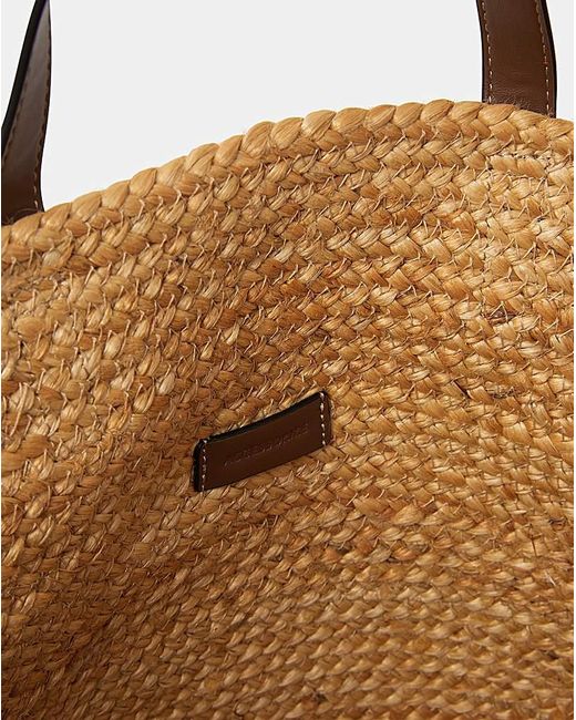 Accessorize White Double Strap Jute Basket Bag