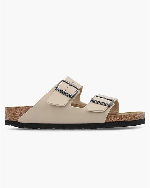 Birkenstock White Arizona Birko-Flor Mules