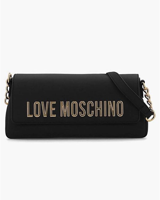 Love Moschino Black Bold Love Logo Evening Bag