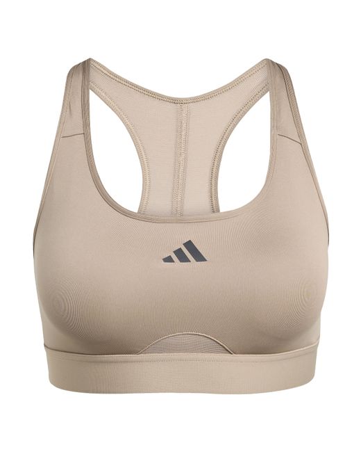 Adidas Brown Performance Medium Support Bra