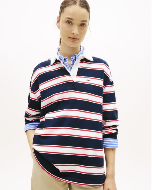 Tommy Hilfiger Blue Stripe Rugby