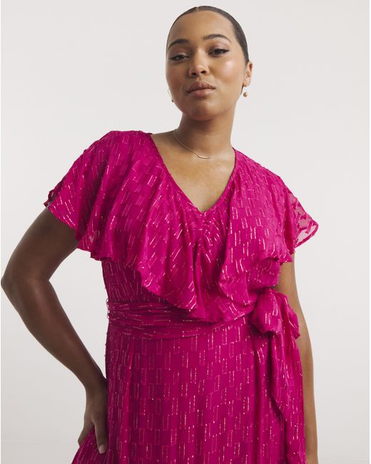 Joanna Hope Pink Dobby Maxi Dress