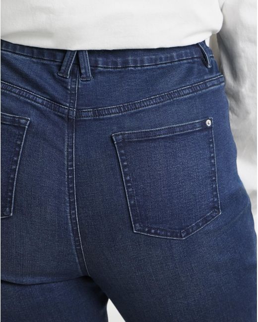 Simply Be Blue Stretch Denim Flared Jeans